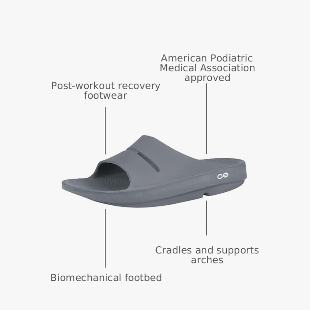 OOFOS OOahh Recovery Slide - Women’s and Men’s, M6-W8 - Picture 7 of 8